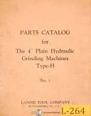 Landis-Landis No. 2 and 4\", Plain Girnidng Machine, Parts List Manual Year (1942)-4\"-No. 3-01